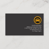 Retro Red Columns Taxi Driver Transport Visitekaartje (Achterkant)