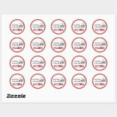 Retro  Red Convertible Bunco Ronde Sticker (Vel)