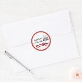 Retro  Red Convertible Bunco Ronde Sticker (Envelop)