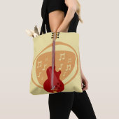 Retro Red Cool Guitar Tote Bag (Dichtbij)