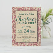 Retro Red Cosy Vibe Kerstvakantie Kaart (Staand voorkant)