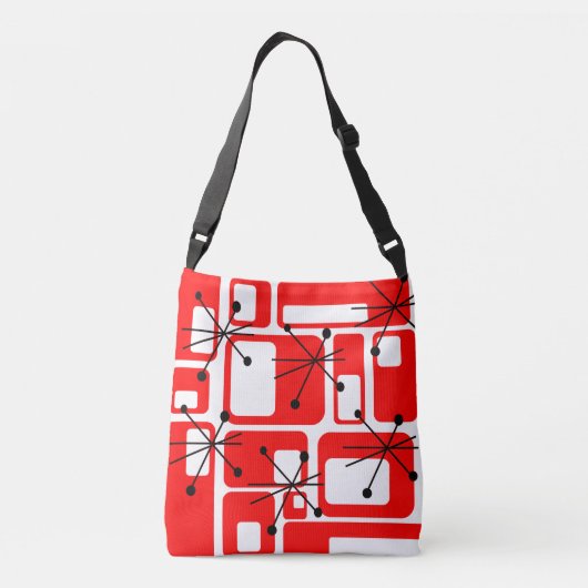 Retro Red Crossbody Tas (Achterkant)