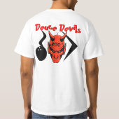 Retro Red Devil Head Bowling Shirt Deuce Devils (Achterkant)