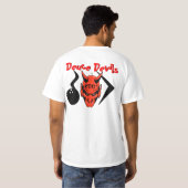 Retro Red Devil Head Bowling Shirt Deuce Devils (Achterkant volledig)