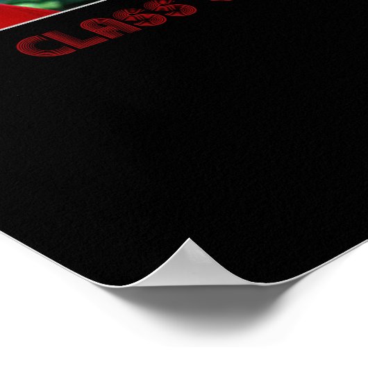 Retro Red en Black Afstuderen Poster (Hoek)