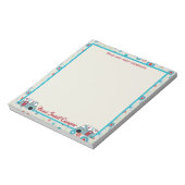 Retro Red en Blauwgroen Camper Notitieblok (Linkerzijde)