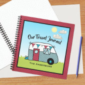 Retro Red en Blauwgroen Camper Notitieboek