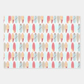 Retro Red en Blue Surfboard Patroon Inpakpapier Vel (Voorkant 3)