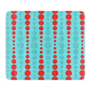 Retro Red- en Turquoise-Stippen snijraad Snijplank