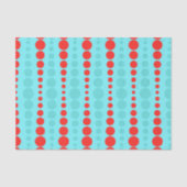 Retro Red- en Turquoise-Stippen Tissuepapier (Voorkant)