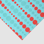 Retro Red- en Turquoise-Stippen Tissuepapier (Detail)
