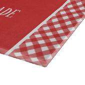 Retro Red en White Gecontkered Grandma's Kitchen Snijplank (Hoek)
