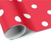 Retro Red en White Polka Dots Cadeaupapier (Rol Hoek)