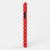 Retro Red en White Polka Dots Case-Mate iPhone Case (Achterkant/rechts)
