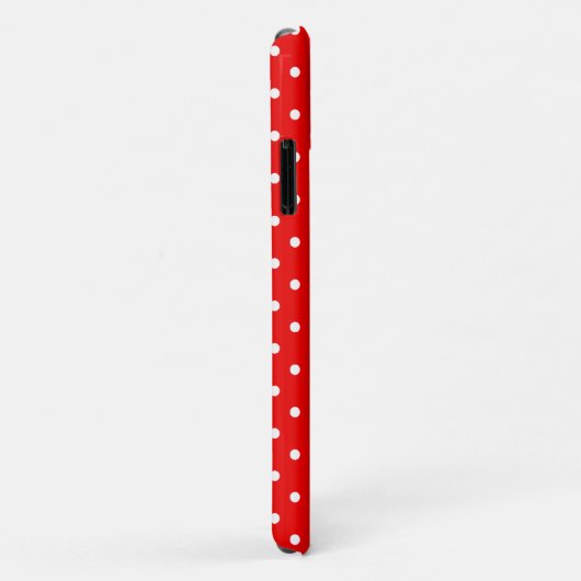 Retro Red en White Polka Dots Case-Mate iPhone Case (Achterkant/rechts)