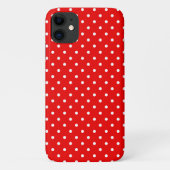 Retro Red en White Polka Dots Case-Mate iPhone Case (Achterkant)