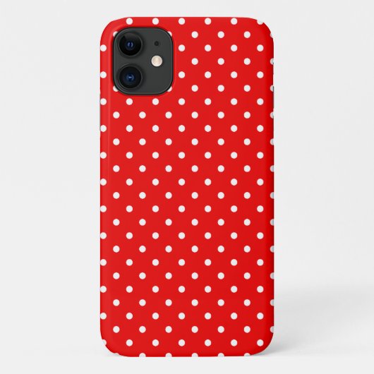 Retro Red en White Polka Dots Case-Mate iPhone Case (Achterkant)