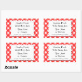 Retro Red en White Pset Custom Canning Stickers (Vel)