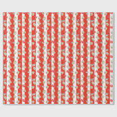 Retro Red en White Striped Popcorn Pattern Cadeaupapier (Vlak)