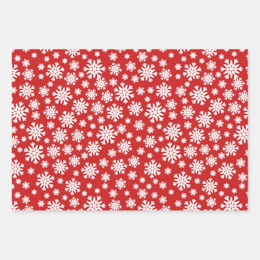 Retro Red en White Traditionele Kerstmis Inpakpapier Vel (Voorkant 2)