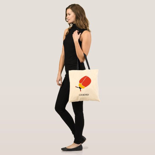 Retro Red en Yellow Beetle Bug op maat Tote Bag (Voorkant (model))