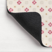 Retro Red Flower Gold Star  achtergrond Muismat (Hoek)