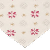 Retro Red Flower Gold Star  achtergrond Tafelkleed (Gekanteld)