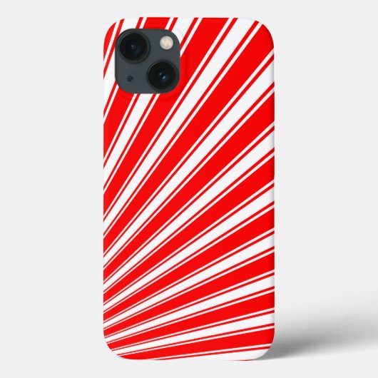 Retro Red Funky Sun Rays Achtergrond Case-Mate iPhone Case (Achterkant)