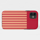 Retro Red gestript patroon Case-Mate iPhone Case (Achterkant (horizontaal))