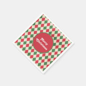 Retro Red Green Harlequin Holiday Servet (Hoek)