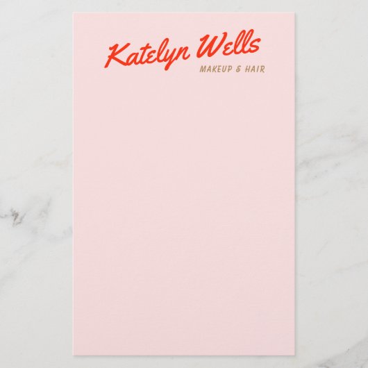 Retro Red Handgeschreven Script Typografie Roze Flyer (Voorkant)