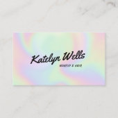 Retro Red Handgeschreven Script Typografie Roze Visitekaartje (Voorkant)