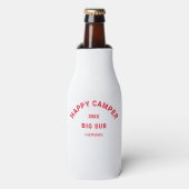 Retro Red Happy Campers Crest Camp Crew Flesjeskoeler (Fles Voorkant)