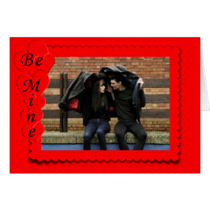 Retro Red Heart Lijst Aangepast foto-sjabloon