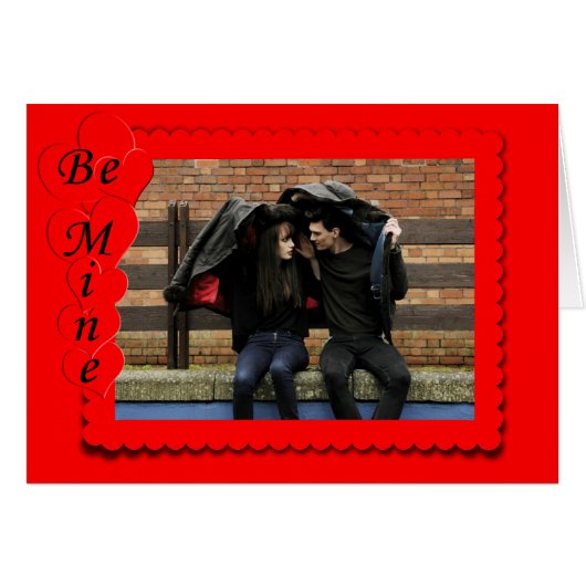 Retro Red Heart Lijst Aangepast foto-sjabloon (Voorkant Horizontaal)