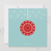 Retro Red Ho Ho Holiday Party Uitnodiging (Achterkant)