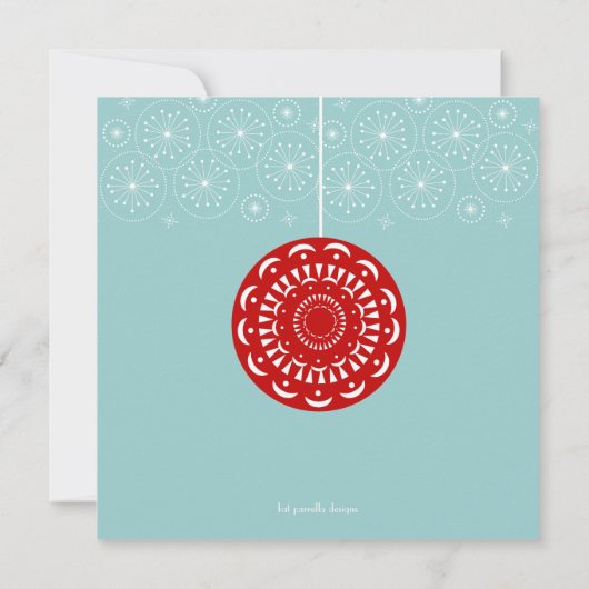 Retro Red Ho Ho Holiday Party Uitnodiging (Achterkant)