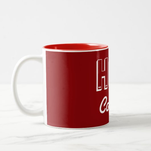Retro Red Hot Coffee-Mok Tweekleurige Koffiemok (Links)