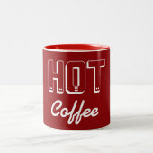 Retro Red Hot Coffee-Mok Tweekleurige Koffiemok (Center)