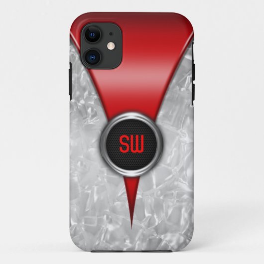 Retro Red iPhone 5 Hoesje (Achterkant)