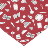 Retro Red Kitchen Korte Tafelloper (Hoek)