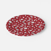 Retro Red Kitchen Papieren Bordje (Gekanteld)