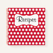 Retro Red Kitchen Recipe Book Gift Notitieboek (Voorkant)