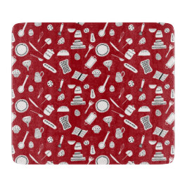 Retro Red Kitchen Snijplank