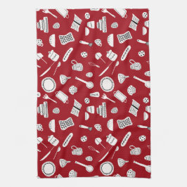 Retro Red Kitchen Theedoek