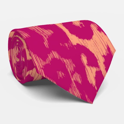 Retro Red Leopard Print Skin Stropdas (Opgerold)