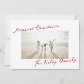 retro red merry christmas collage photo feestdagenkaart (Voorkant)