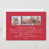 retro red merry christmas collage photo feestdagenkaart (Achterkant)