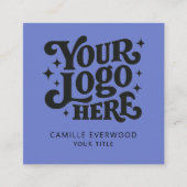 Retro Red Mustard Custom Company Logo Vierkante Visitekaartje (Voorkant)