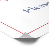 Retro Red Nutkraker kerstfeest Feestdagen Poster (Hoek)